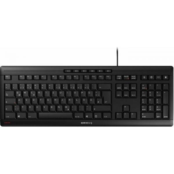 TASTIERA STREAM Cherry, dimensione intera (100%), cablata, USB, interruttore meccanico, QWERTZ, nera
