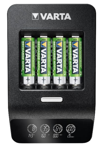 Varta LCD ULTRA FAST CHARGER+ - Caricabatterie da 0,25 ore - (per 4xAA/AAA)
