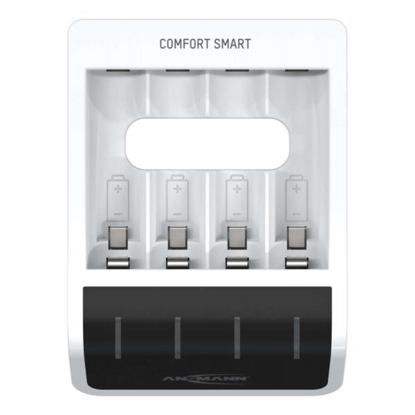 Ansmann Comfort Smart - Caricabatterie USB da 1,5 ore - (per 4xAA/AAA)