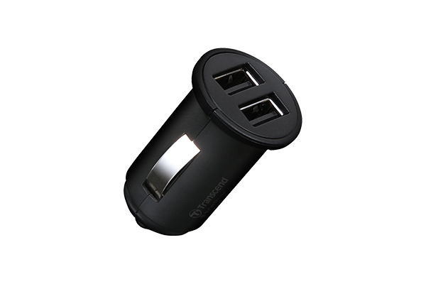 Transcend TS-DPL3 - Alimentatore per auto - 2,4 A - 2 porte di uscita (2 x USB)