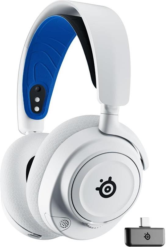 SteelSeries Arctis Nova 7P - Headset - ohrumschließend - Bluetooth / 2,4 GHz Funkfrequenz - kabellos - weiß (61561)
