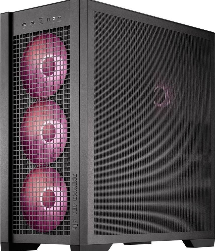 ASUS TUF Gaming GT302 ARGB - Mid tower - E-ATX - Seitenteil mit Fenster (gehärtetes Glas) - keine Spannungsversorgung - USB/Audio (90DC00I0-B19000)