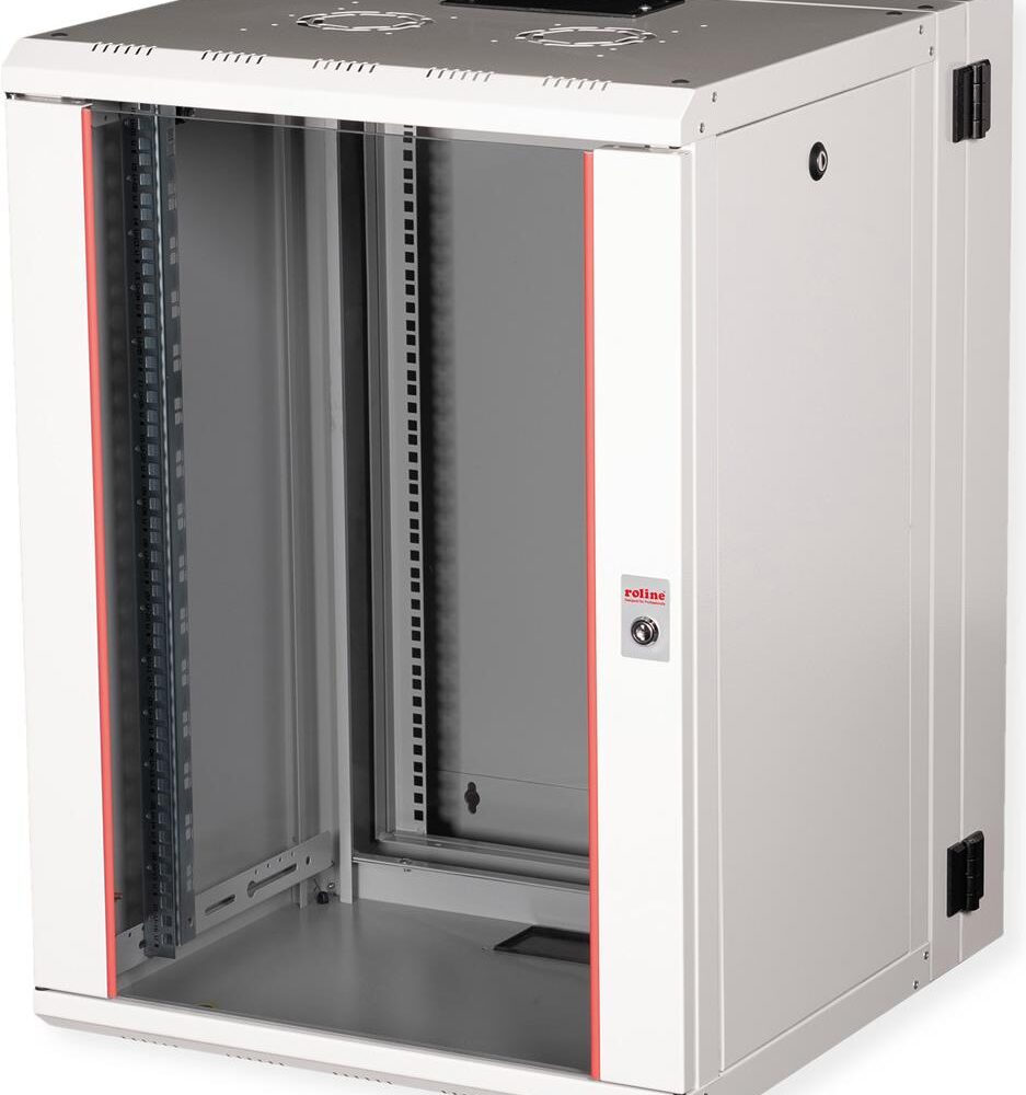 Roline Pro - Schrank Netzwerkschrank - 2-teilige drehbare, 600 x 600 mm (B x T) - geeignet für Wandmontage - RAL 7035, Hellgrau - 16U - 48.3 cm (19") (26.21.0013)