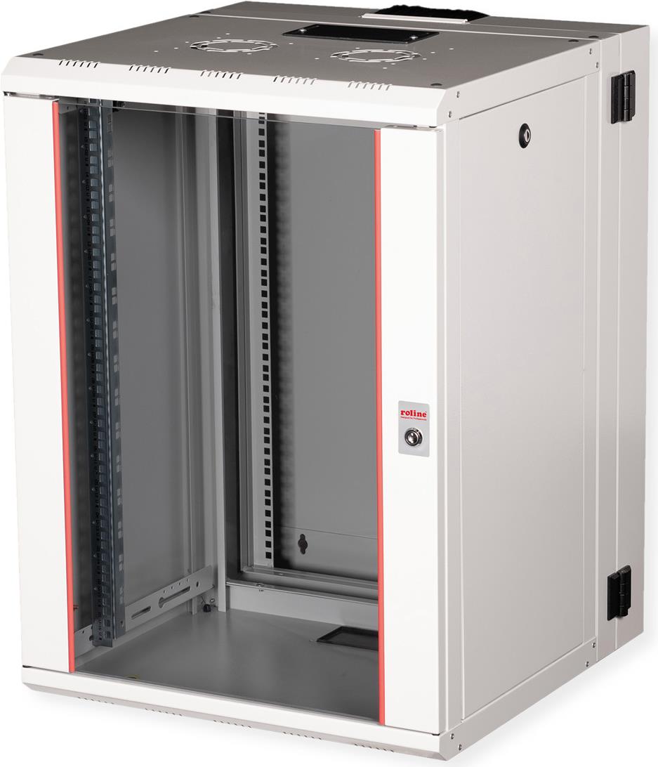 Roline Pro - Schrank Netzwerkschrank - 2-teilige drehbare, 600 x 600 mm (B x T) - geeignet für Wandmontage - RAL 7035, Hellgrau - 16U - 48.3 cm (19") (26.21.0013)