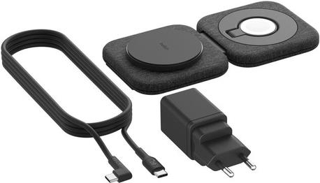 Belkin BoostCharge Pro 2-in-1 - Induktive Ladematte + AC-Netzteil - 15 Watt - Fast Charge (magnetisch) (WIZ026VFBK)