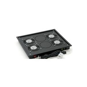 Triton - Rack-Lüftereinsatz - mit 4 Lüfter, Thermostat - RAL 9005 (RAB-CH-X04-X3)