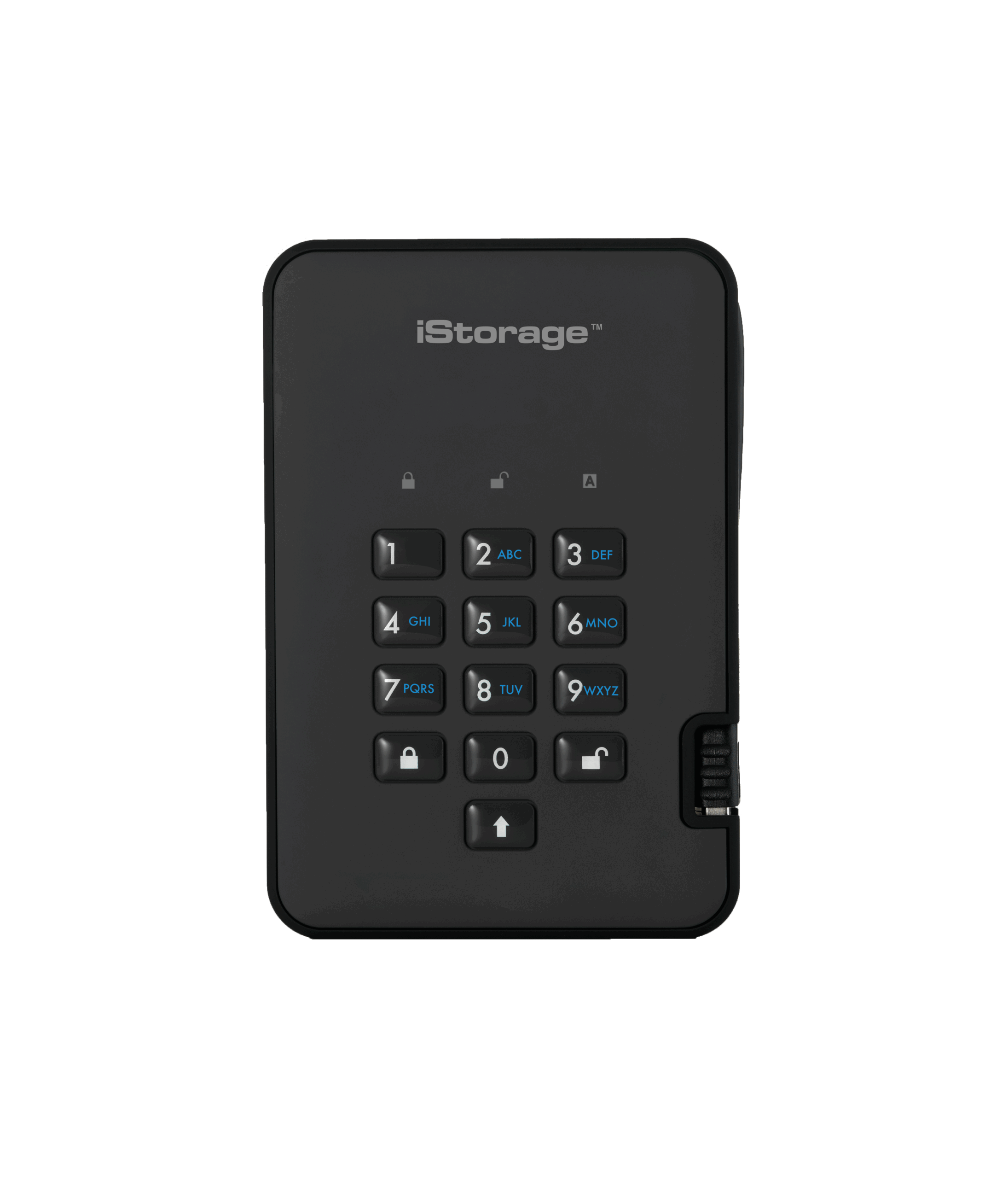 iStorage diskAshur 2 - Festplatte - verschlüsselt - 500 GB - extern (tragbar) - USB 3.1 Gen 1 - 5400 U/min - Puffer: 8 MB - 256-Bit-AES, FIPS 197 - Phantomschwarz