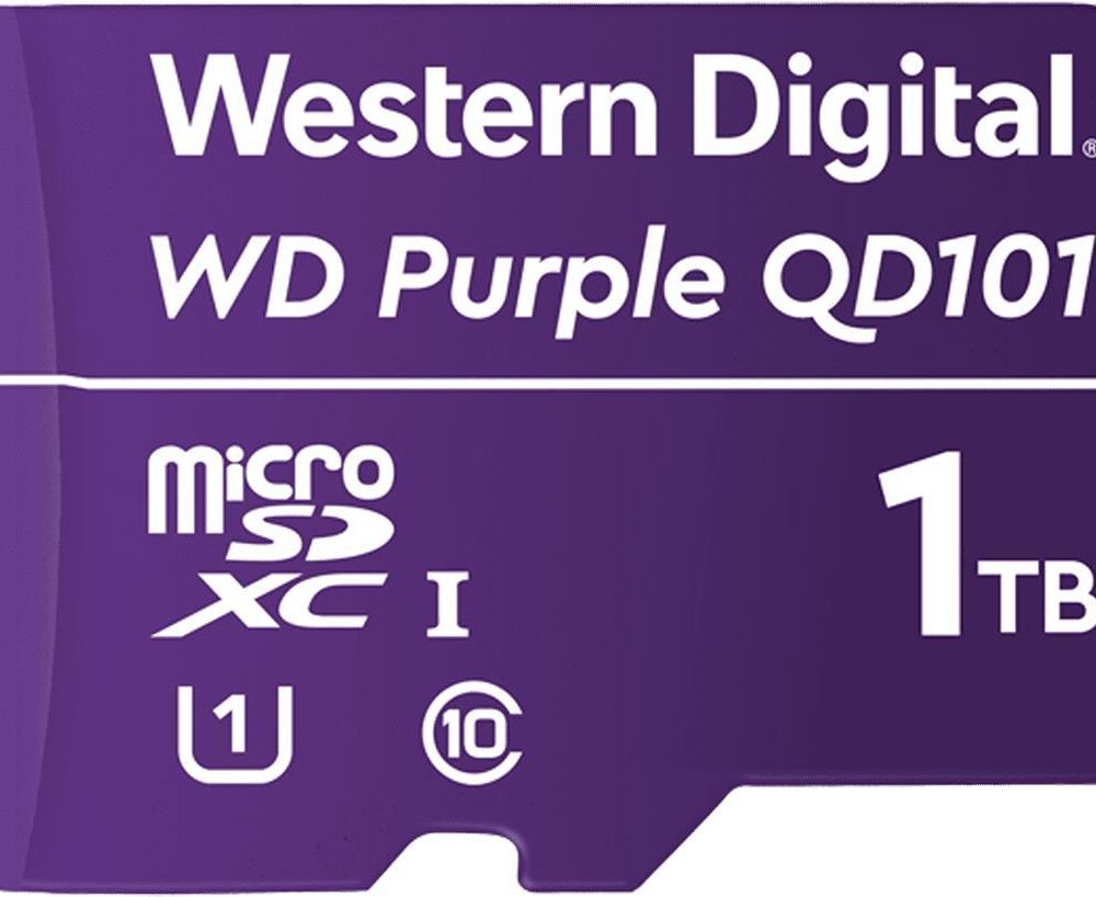 WD Purple WDD100T1P0C - Flash-Speicherkarte - 1 TB - UHS-I U1 / Class10 - microSDXC - lila