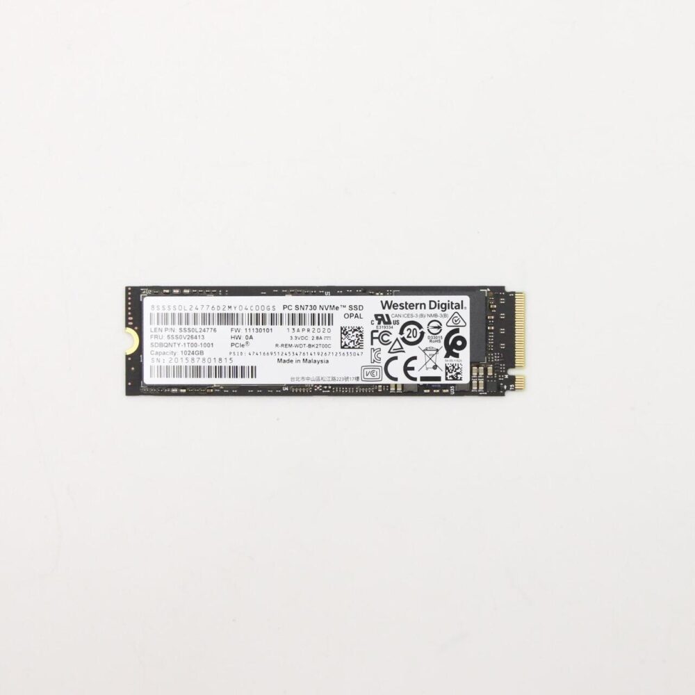 Lenovo 5SS0V26413 Internes Solid State Drive M.2 1000 GB PCI Express 3.0 (5SS0V26413)