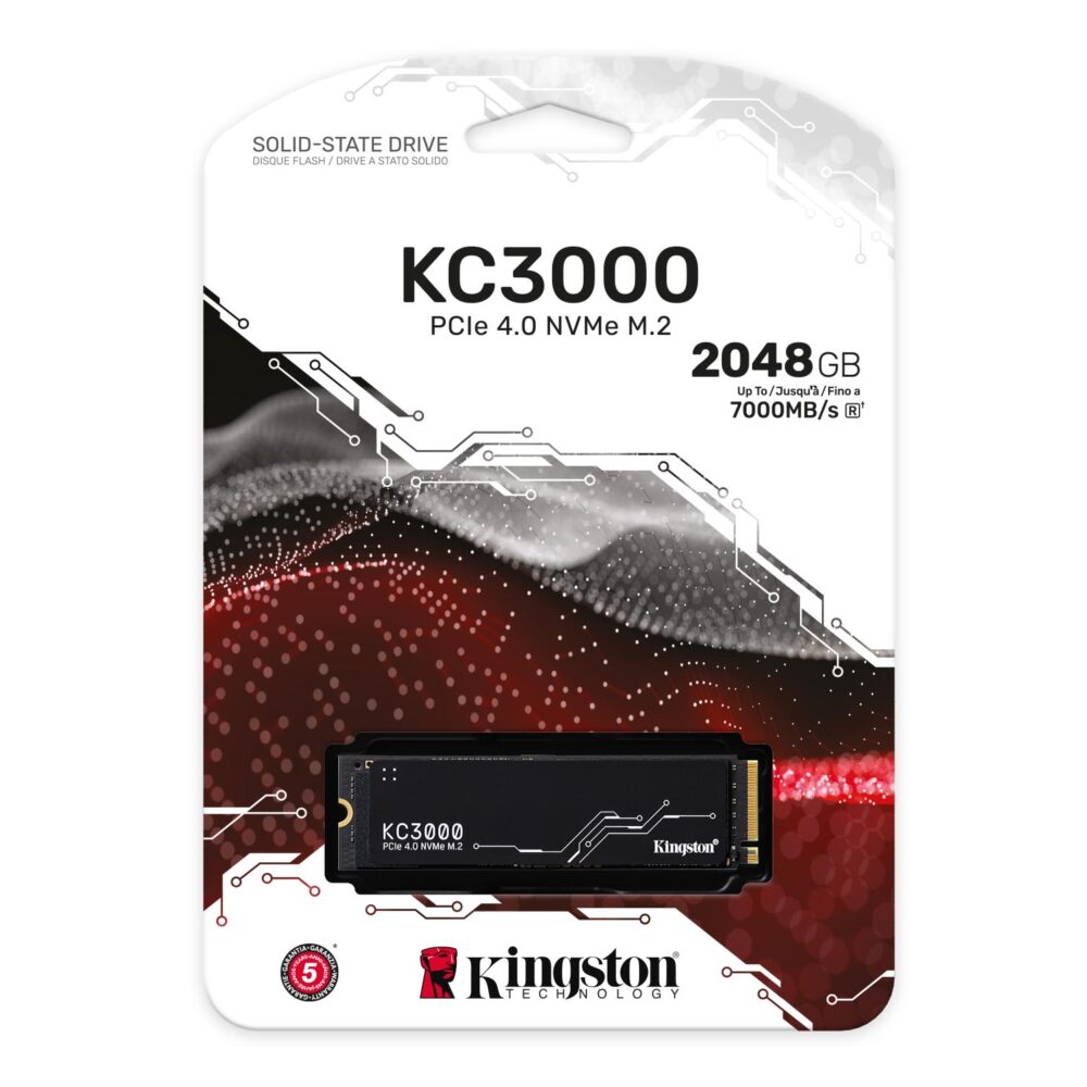 Kingston KC3000 NVMe SSD 2048 GB M.2 2280 TLC PCIe 4.0 (SKC3000D/2048G)