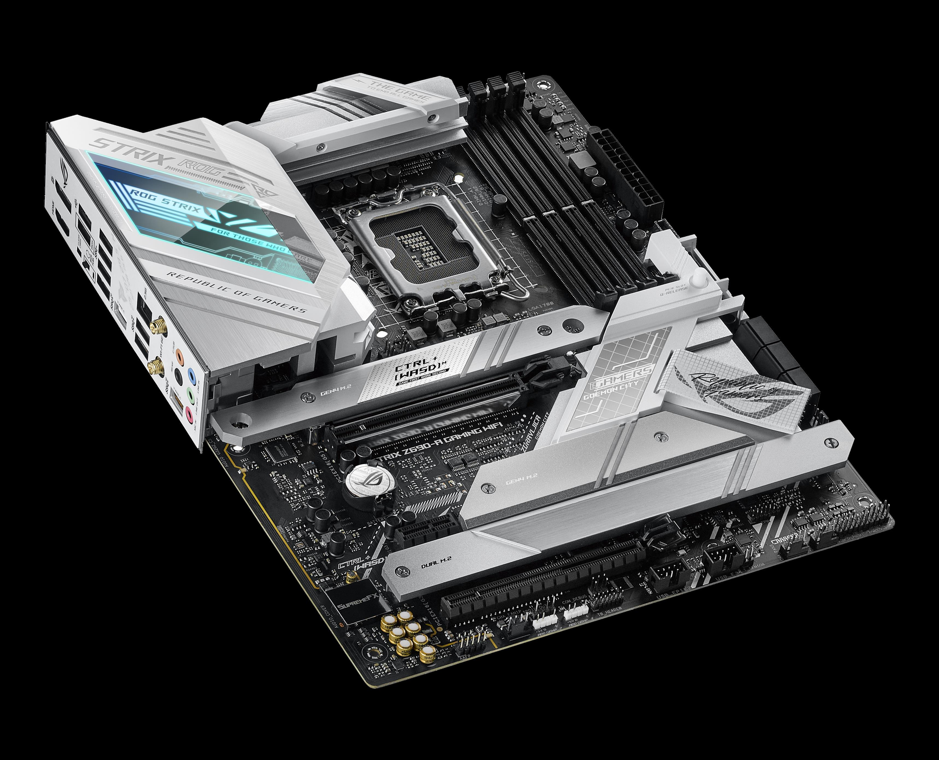 ASUS ROG STRIX Z690-A GAMING WIFI - Motherboard - ATX - LGA1700-Sockel - Z690 Chipsatz - USB-C Gen2, USB 3,2 Gen 1, USB 3,2 Gen 2, USB-C Gen 2x2 - 2,5 Gigabit LAN, Wi-Fi 6, Bluetooth - Onboard-Grafik (CPU erforderlich) - HD Audio (8-Kanal) (90MB1AP0-M0EAY0)