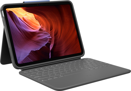Logitech Rugged Folio - Tastatur und Foliohülle - Apple Smart connector - QWERTY - Nordisch (Dänisch/Finnisch/Norwegisch/Schwedisch) - Graphite - für Apple 10.2"  iPad Wi-Fi, 10.9"  iPad Wi-Fi