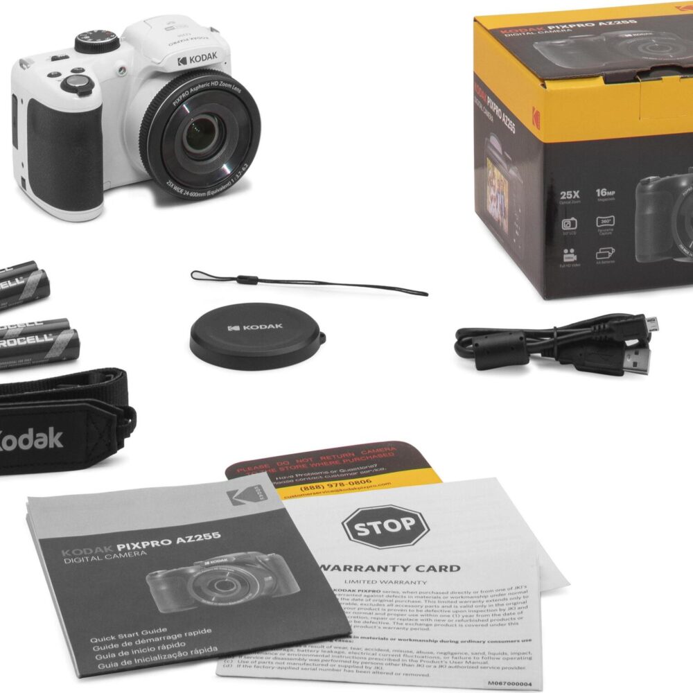 Kodak PIXPRO AZ255 1/2.3"  Kompaktkamera 16,35 MP BSI CMOS 4608 x 3456 Pixel Weiß (AZ255WH)