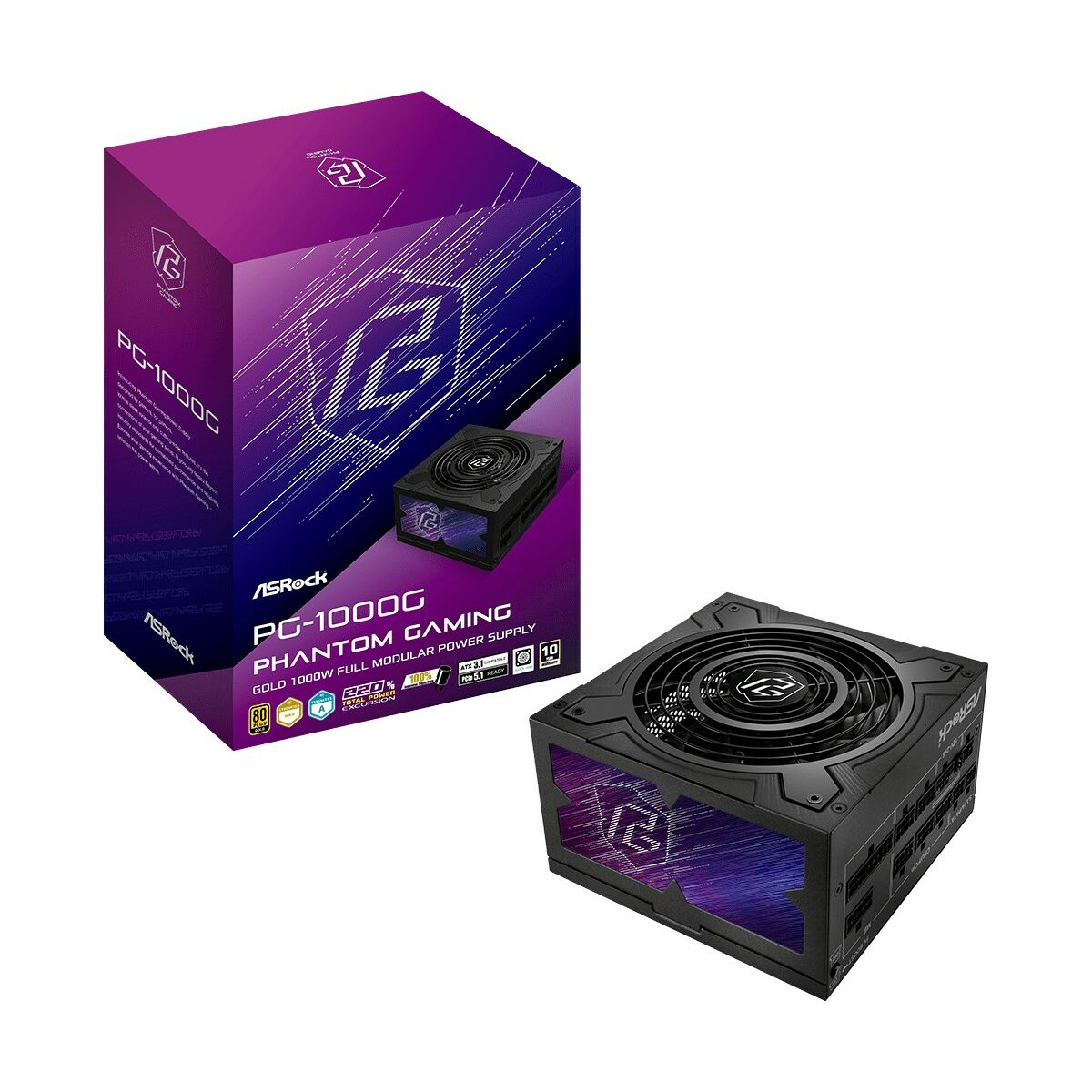 Fonte di Alimentazione ASRock 90-UXP100-GFEAAB ATX 750 W 80 Plus Gold