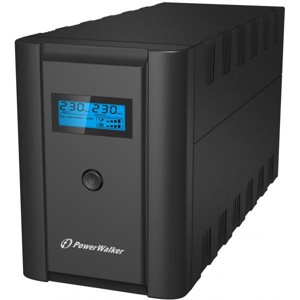 PowerWalker VI 1200 SHL Schuko gruppo di continuità [UPS] A linea interattiva 1,2 kVA 600 W 4 presa[e] AC (PowerWalker VI 1200 LCD - UPS - 600 Wa)