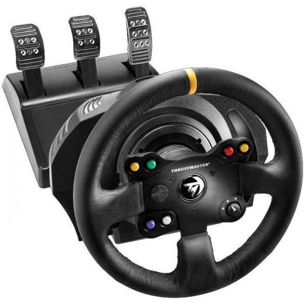 Thrustmaster 4460133 periferica di gioco Nero Sterzo + Pedali PC, Xbox One (ThrustMaster TX Racing - Leather Editi)