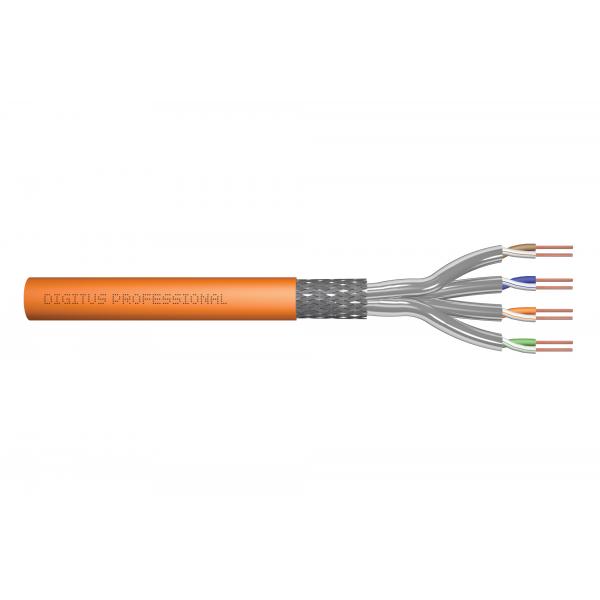 Digitus Cavo di installazione con doppino intrecciato CAT 7 S-FTP, AWG 23/1 (CAT 7 S-FTP INSTCABLEAWG 23/1 - 100 M/RING/1200MHZ/LSZH-3/ORANGE)