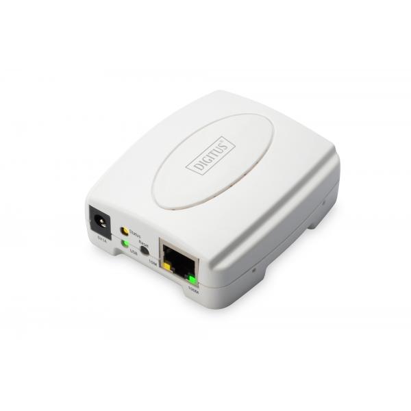 Digitus Server di stampa Fast Ethernet, USB 2.0 (DIGITUS FAST ETHERNET - PRINT SERVER USB 2.0 IN)