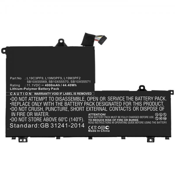 CoreParts MBXLE-BA0265 ricambio per laptop Batteria (Laptop Battery for Lenovo - 53.71Wh Li-Pol 11.55V 4650mAh - Black 53.7Wh Li-Pol 11.55V 4650mAh Black for Lenovo Notebook, Laptop ThinkBook - Warranty: 12M)