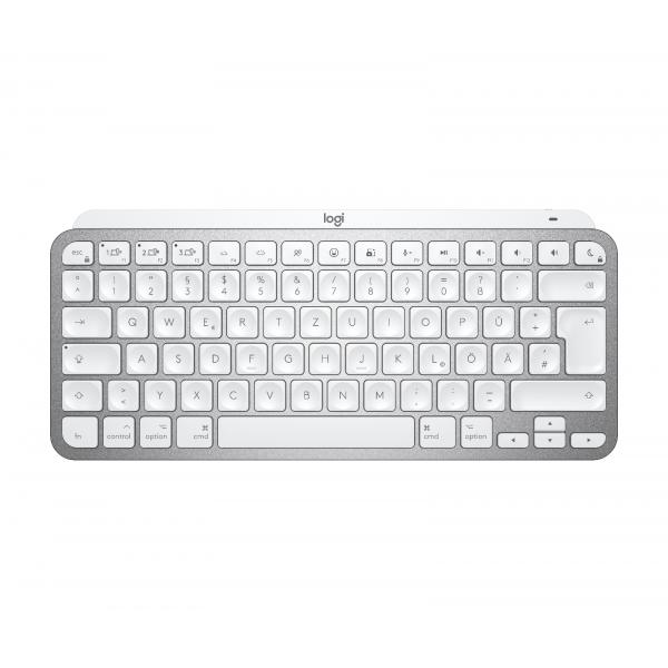 Logitech MX Keys Mini for Mac (MXKEYS MINI F. MAC WRLS ILLUM. - PALE GREY - DEU - CENTRAL) - Versione Tedesca