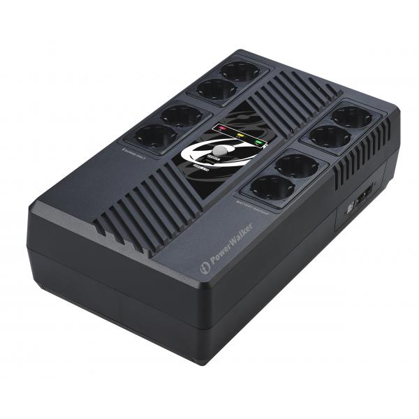 PowerWalker VI 1000 MS FR gruppo di continuità [UPS] A linea interattiva 1 kVA 600 W 8 presa[e] AC (VI 1000 MS FR UPS 1000VA/600W - Line Interactive, HID driver, - Multi Socket Design, USB Charger Port VI 1000 MS FR, Line-Interactive, 1 kVA, - Warranty: 24M)