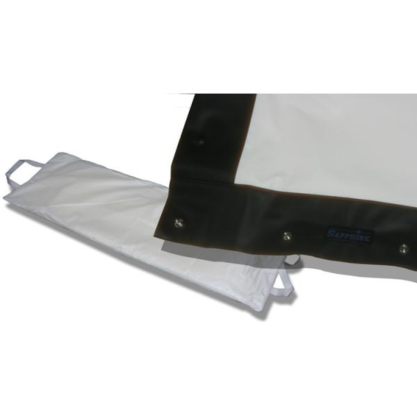 Sapphire AV SFFS244FRFabric Materiale dello schermo di proiezione Frontale PVC Bianco Opaco (SFFS244FRFABRIC Rapidfold Front Projection, Screen Fabric Only - 2.4m 4:3)