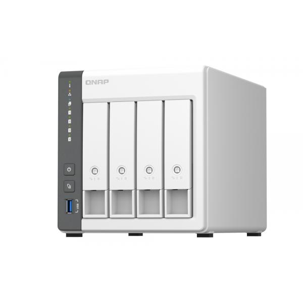 QNAP TS-433 NAS Tower ARM Cortex-A55 4 GB 16 TB HDD QNAP Turbo System Bianco (QNAP TS-433-4G/16TB-IW)