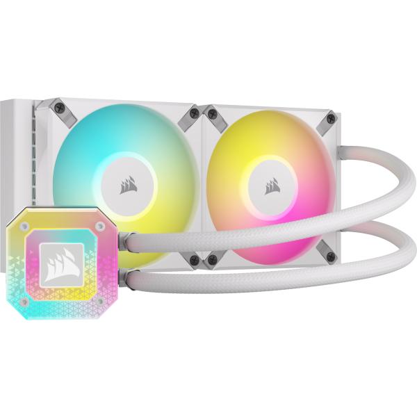 Corsair CW-9060072-WW sistema di raffreddamento per computer Processore Raffreddatore di liquidi tutto in uno 12 cm Bianco 1 pz (CPC Corsair iCUE H100i ELITE CAPELLIX)
