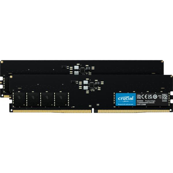 Crucial CT2K32G56C46U5 memoria 64 GB 2 x 32 GB DDR5 5600 MHz (Crucial - DDR5 - kit - 64 GB: 2 x 32 GB - DIMM 288-pin - 5600 MHz / PC5-44800 - CL46 - 1.1 V - unbuffered - non-ECC)