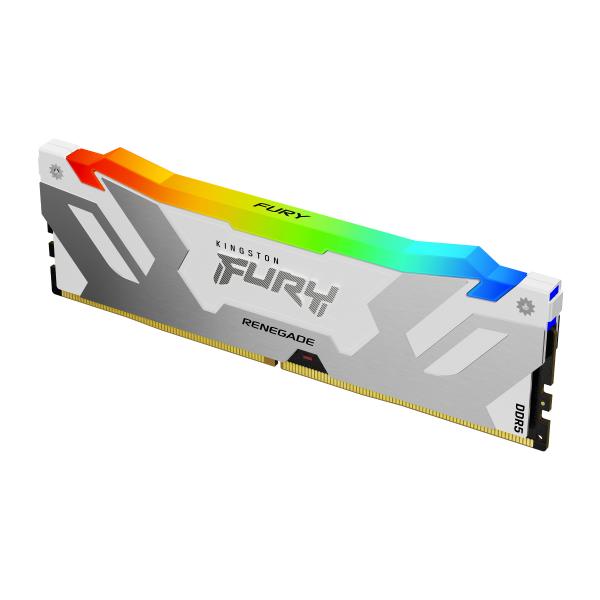 Kingston Technology FURY 32GB 6400MT/s DDR5 CL32 DIMM Renegade RGB Bianco XMP (32GB DDR5 6400MTS CL32 RGB WHITE XMP)