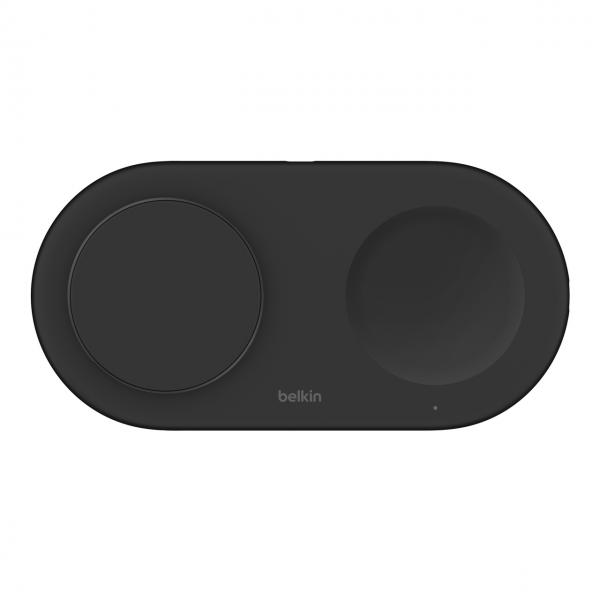 Belkin WIZ021myBK Libera installazione Plastica Nero (BOOST CHARGE PRO 2IN1 QI2 15W - MAGNETIC CHARGING PAD BLACK)