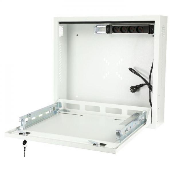 Lanview RWSLMWH1 rack 1U Da parete Bianco (19'' 1U Rack Wall Mount 580 x - 546 x 150mm Surveillance Box - - Black - With Power Strip - Warranty: 60M)