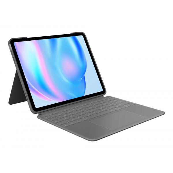 Logitech Combo Touch QWERTY Spagnolo Smart Connector Grigio (ComboTouch for iPadAir 13inchM2 - OXFORD GREY-ESP-SOUTHWEST-424)