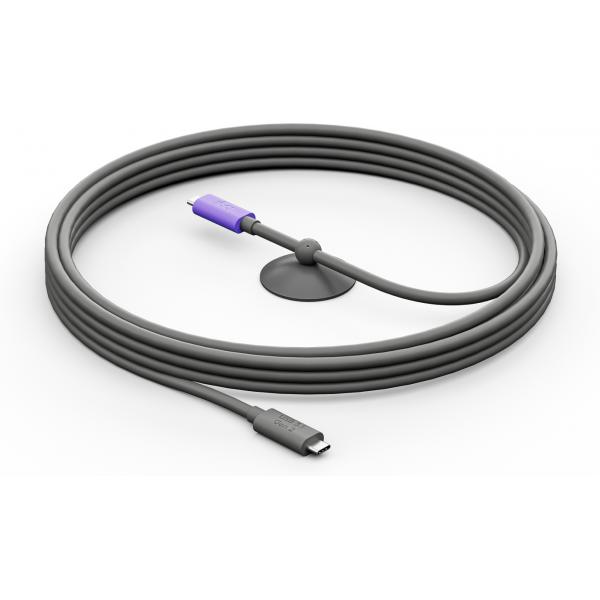 Logitech 952-000195 cavo USB USB 3.2 Gen 2 [3.1 Gen 2] 5 m USB C Grafite, Viola (Logitech - USB cable - 24 pin USB-C [M] to 24 pin USB-C [M] - USB 3.1 Gen 2 - 5 m - for MeetUp 2)