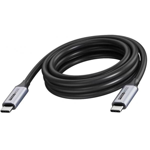 Vision TC 5MUSBC/BL cavo USB USB 3.2 Gen 2 [3.1 Gen 2] 5 m USB C Nero, Grigio (USB 3.2 20 Gbps - coaxial cable construction - maximum resolution 4K 60 hz - supports 3 a charging current - USB-C 3.2 [m] to USB-C 3.2 [m] - outer diameter 4.5 mm - 22+30 AWG - 5 m - white)