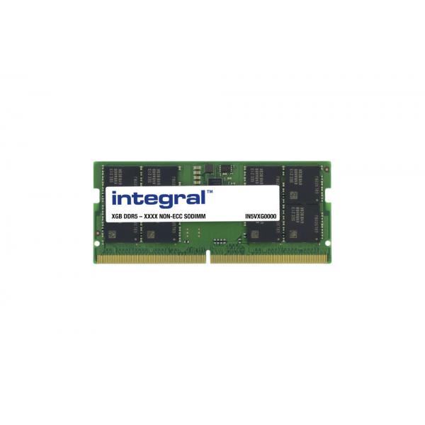 Integral OM32G54800SO2RX8NE11-IN memoria 32 GB 1 x 32 GB DDR5 4800 MHz (32GB LAPTOP RAM MODULE DDR5 4800MTs PC5-38400 UNBUFFERED NON-ECC SODIMM 1.1V 2GX8 CL40 INTEGRAL)