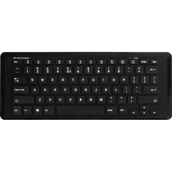 Mousetrapper Type Mini tastiera Ufficio USB Nordic Nero (Mousetrapper Type Mini - tastatur - QW)