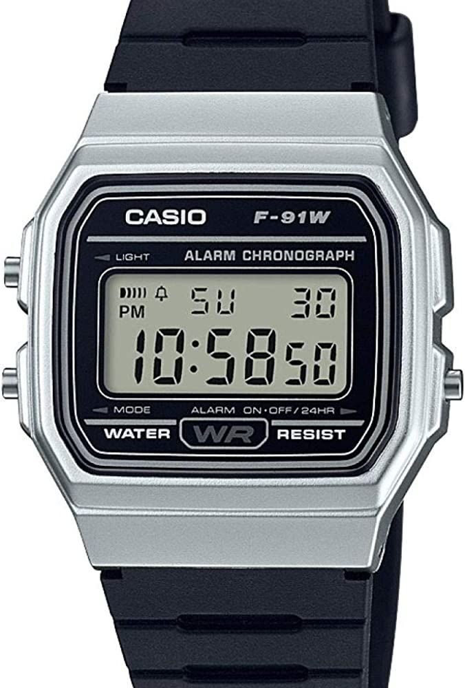 CASIO VINTAGE Mod. F-91 BIO RESIN STRAP - SILVER