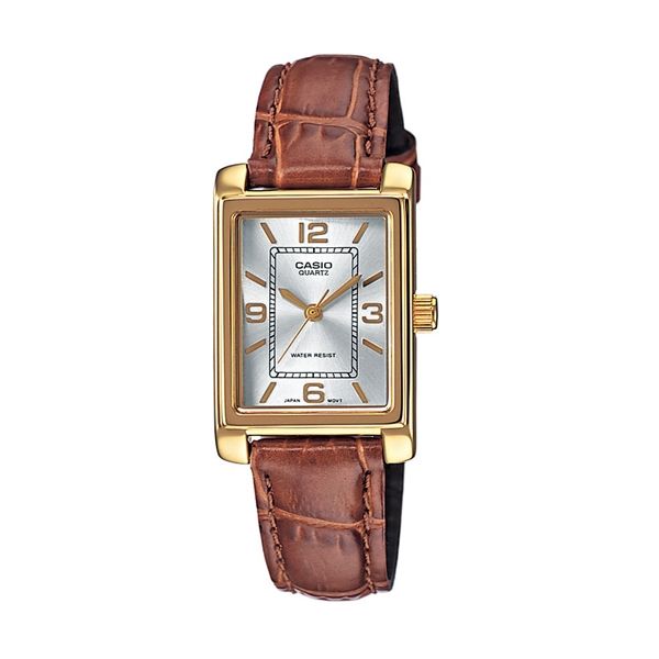CASIO COLLECTION Mod. TANK. LEATHER - ARGENTEE