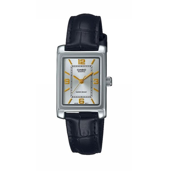 CASIO COLLECTION Mod. TANK. LEATHER - ARGENTEE