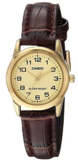 CASIO COLLECTION Mod. LADY 3H GOLD. LEATHER - GOLD