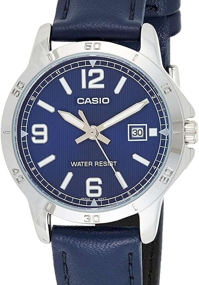 CASIO COLLECTION Mod. LADY DATE. LEATHER - BLUE