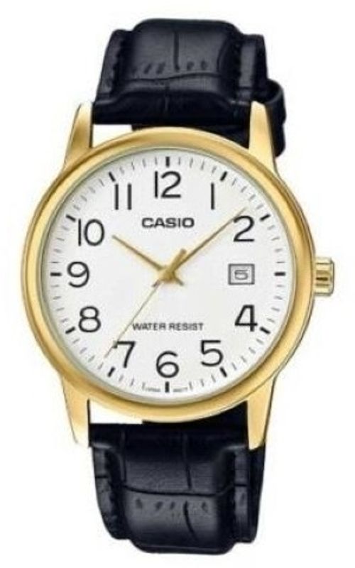 CASIO COLLECTION Mod. DATE GOLD. LEATHER - WHITE