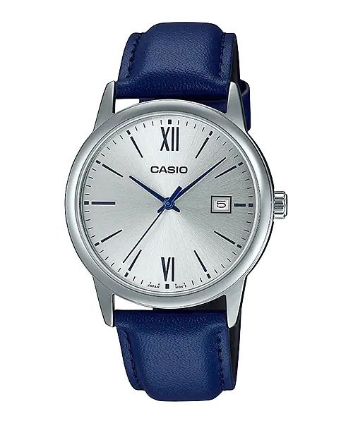 CASIO COLLECTION Mod. DATE. LEATHER - SILVER