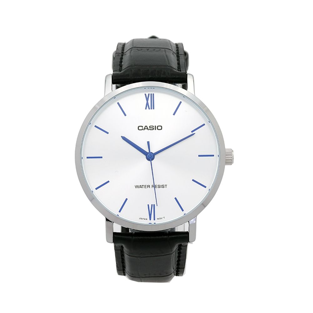 CASIO COLLECTION Mod. MINIMAL. LEATHER - BLACK