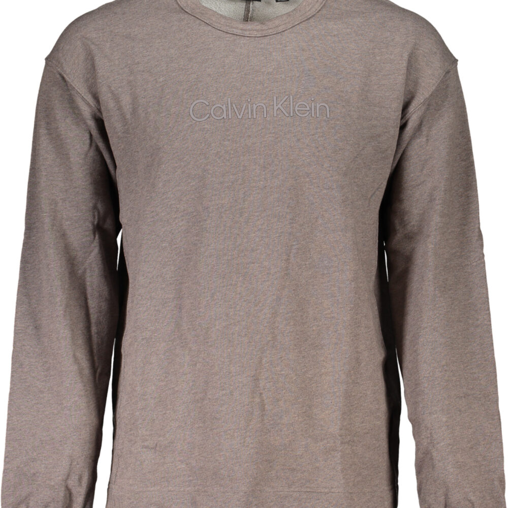 CALVIN KLEIN FELPA SENZA ZIP UOMO MARRONE