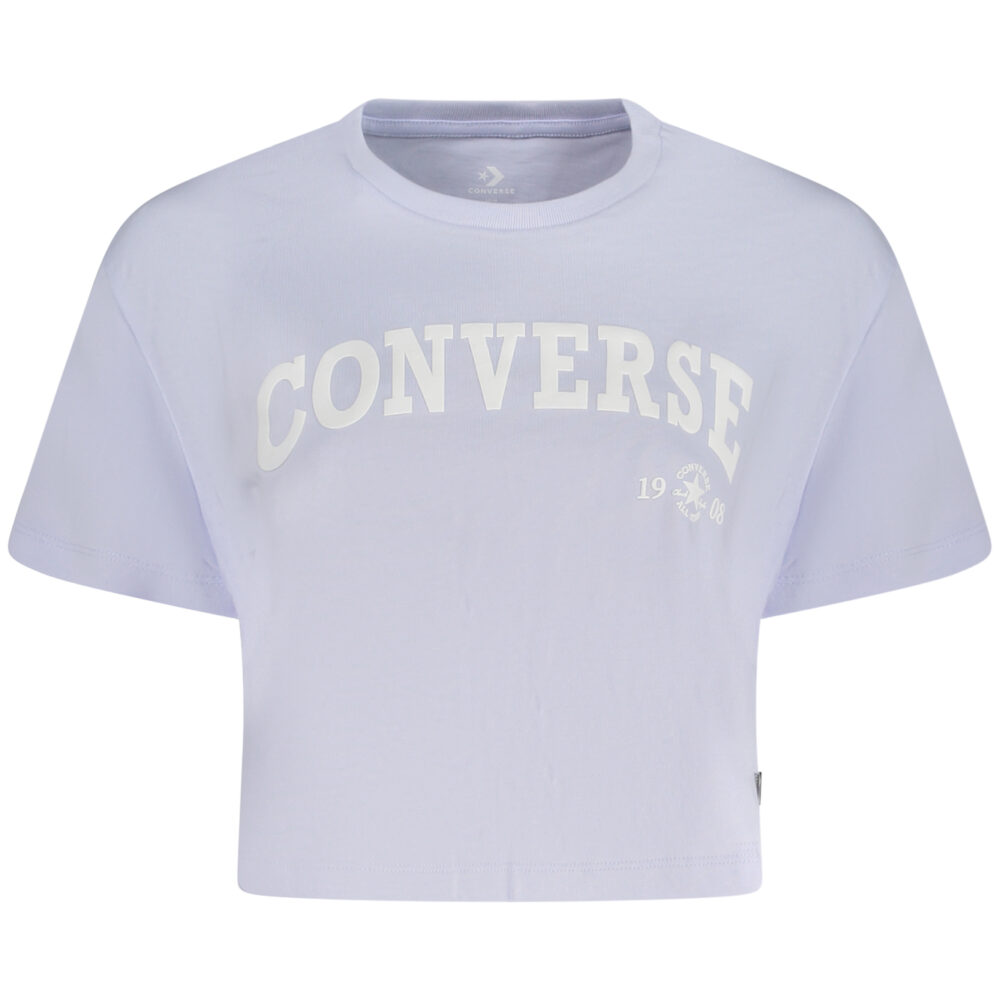 CONVERSE T-SHIRT MANICHE CORTE DONNA VIOLA