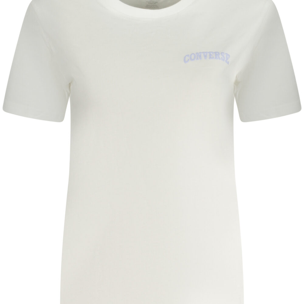 CONVERSE T-SHIRT MANICHE CORTE DONNA BIANCO