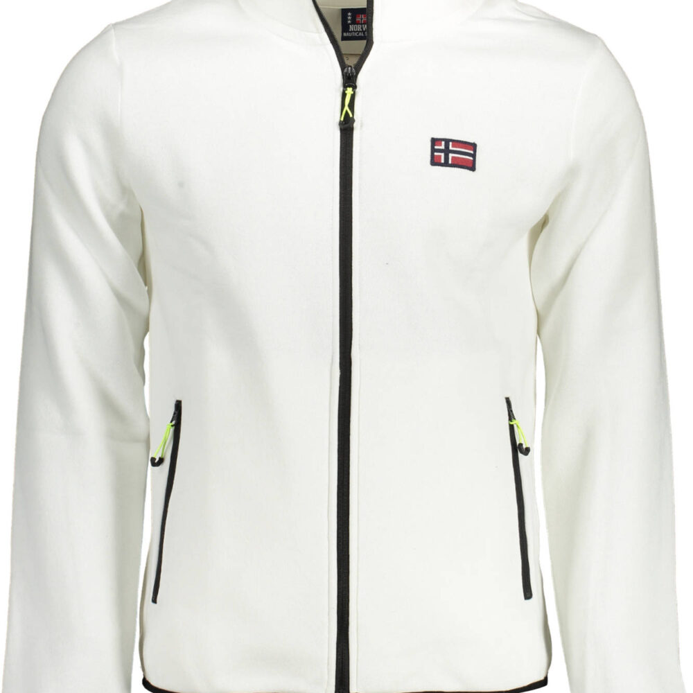 NORWAY 1963 FELPA CON ZIP UOMO BIANCO