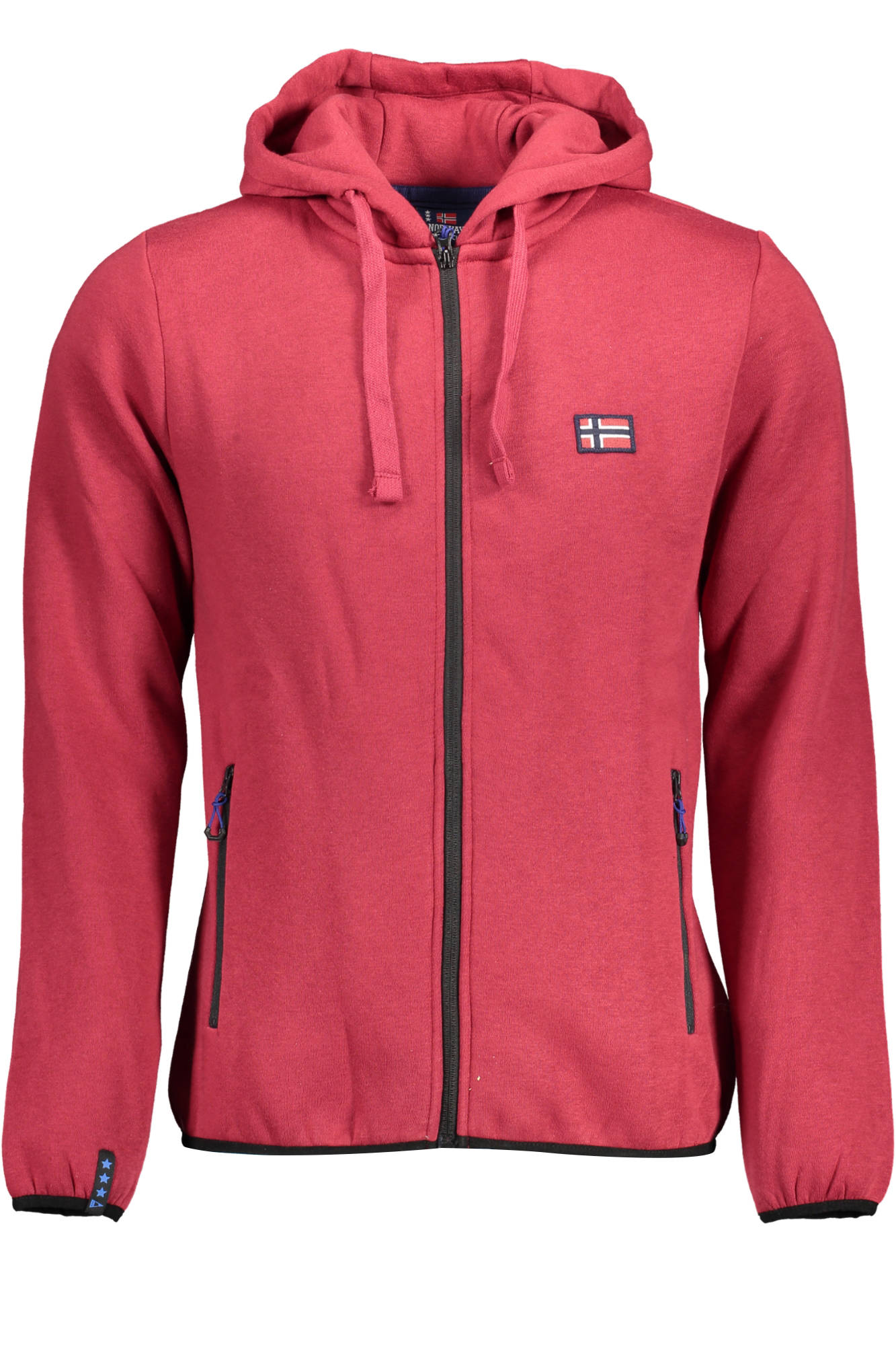 NORWAY 1963 FELPA CON ZIP UOMO ROSSO